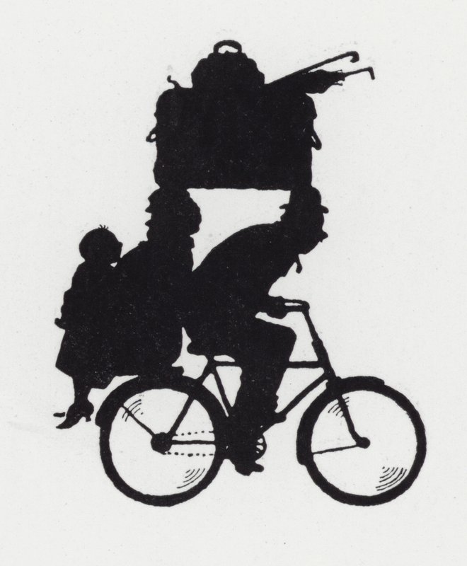 Ailece bisikletle gezmek (taş) by William Heath Robinson