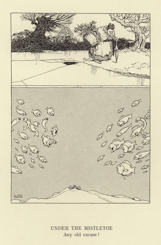 Ökse otunun altında, herhangi bir eski bahane by William Heath Robinson