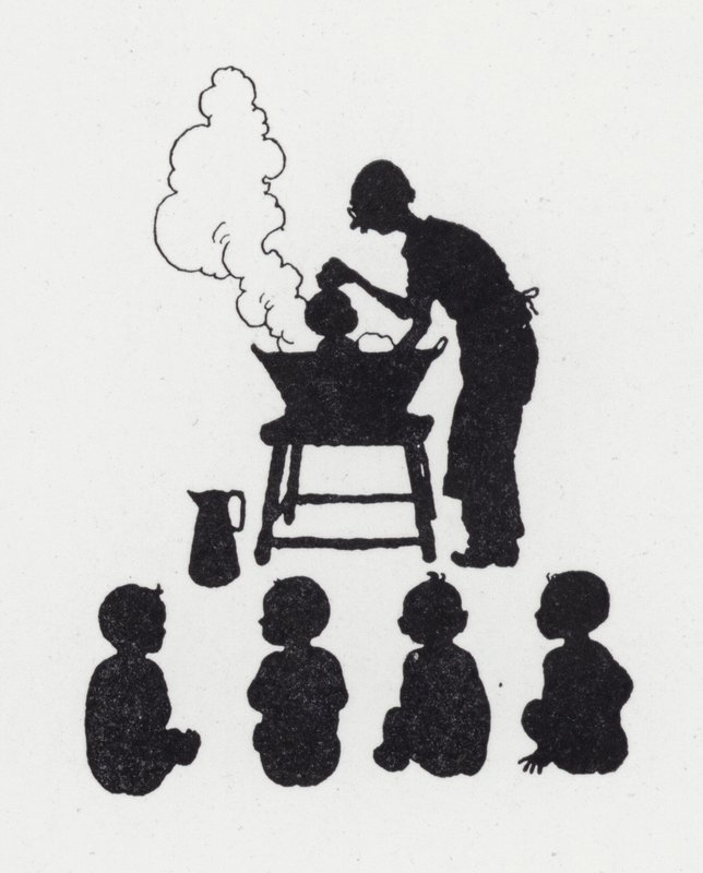 Bebekleri yıkamak (lito) by William Heath Robinson