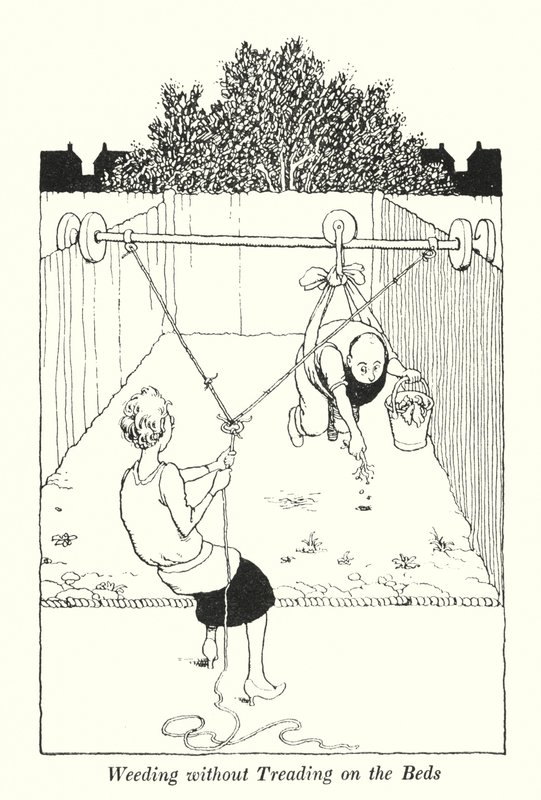 Yataklara Basmadan Ayıklama (lito) by William Heath Robinson