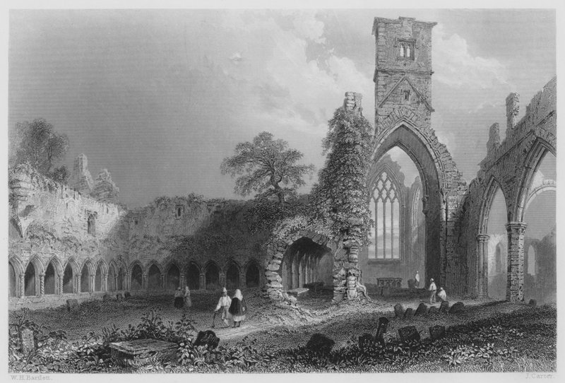 Sligo Manastırı (gravür) by William Henry (after) Bartlett