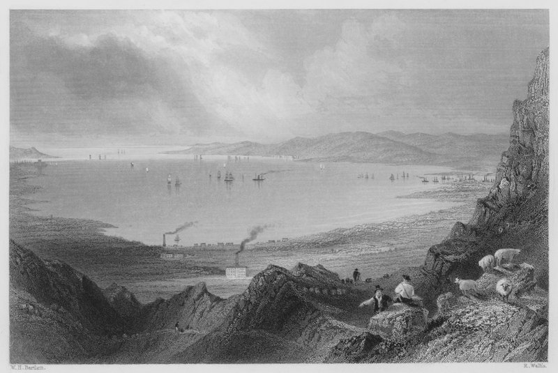 Belfast Lough (gravür) by William Henry (after) Bartlett