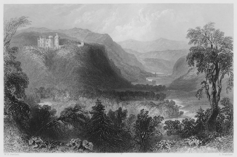 Howard Kalesi, Avoca Vadisi (gravür) by William Henry (after) Bartlett