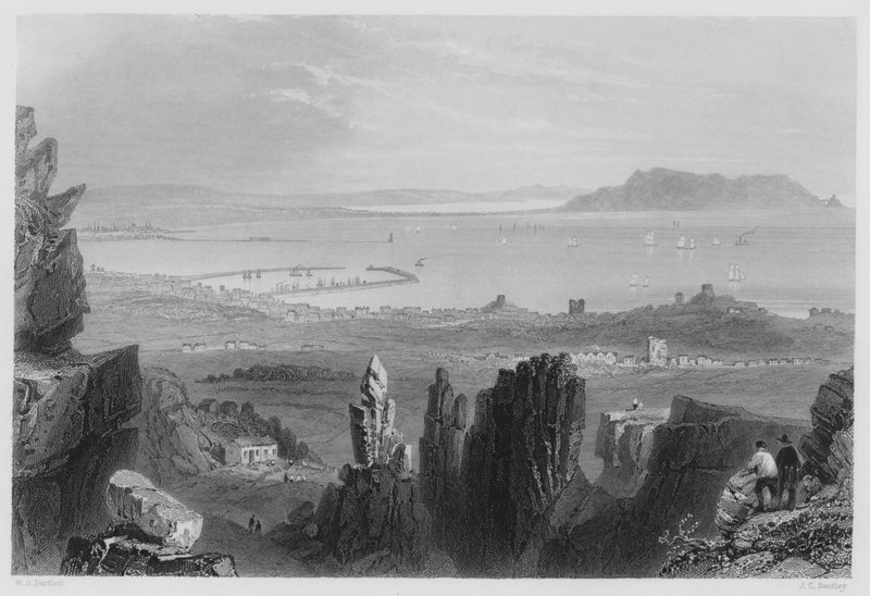 Dublin Körfezi, Kingstown Ocaklarından (gravür) by William Henry (after) Bartlett