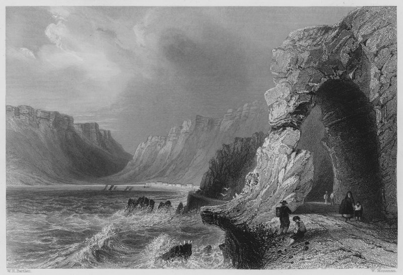 Glenariff, Antrim (gravür) by William Henry (after) Bartlett