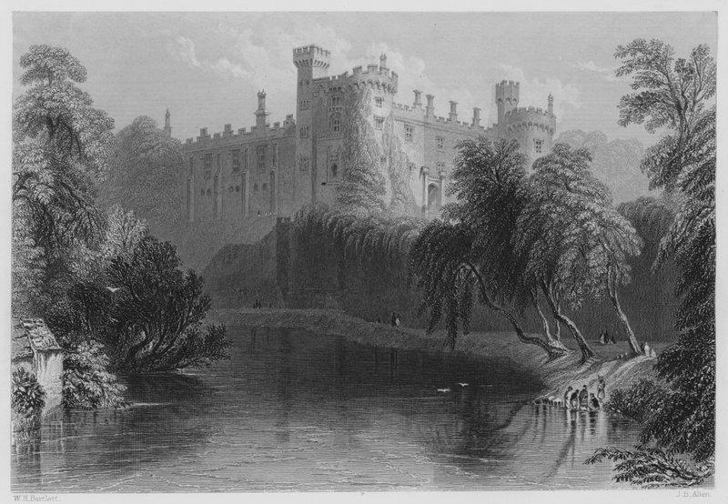 Kilkenny Kalesi (gravür) by William Henry (after) Bartlett