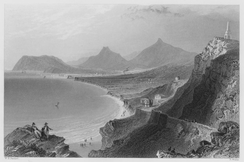 Killiney Bay, Dublin ili (gravür) by William Henry (after) Bartlett