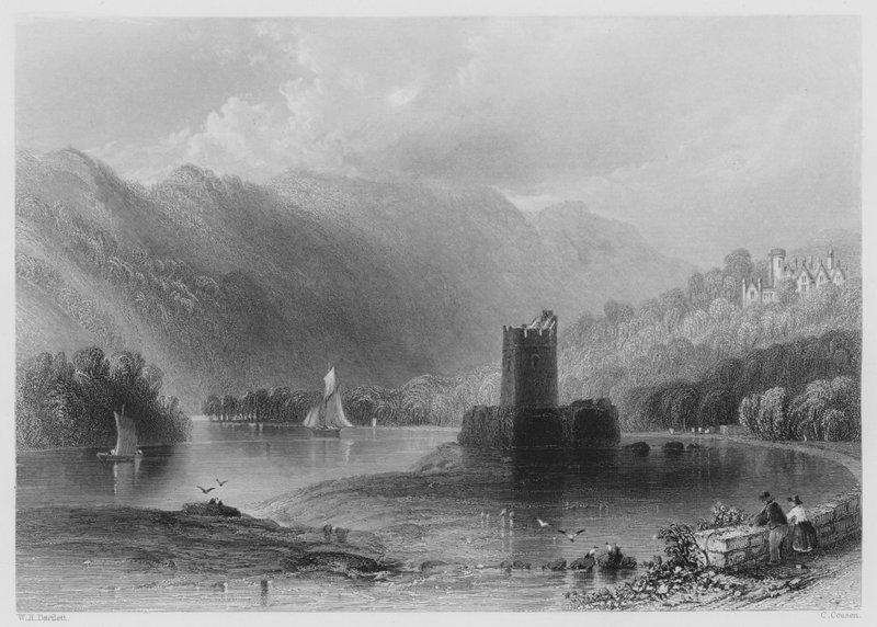 Dar Su Kalesi, Newry Nehri (gravür) by William Henry (after) Bartlett