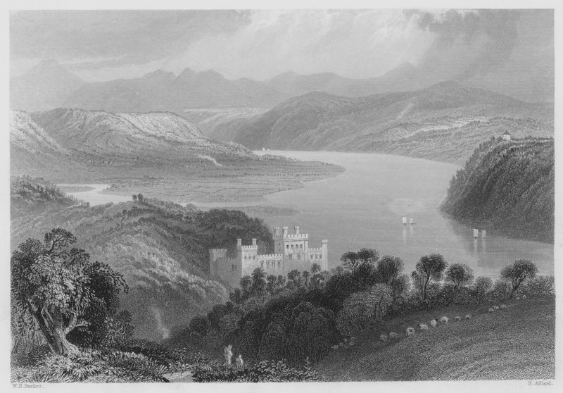 Lismore ve Youghall arasındaki Karasu Vadisi (gravür) by William Henry (after) Bartlett