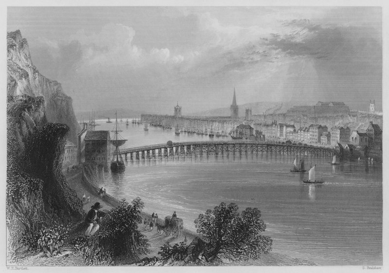 Waterford (gravür) by William Henry (after) Bartlett