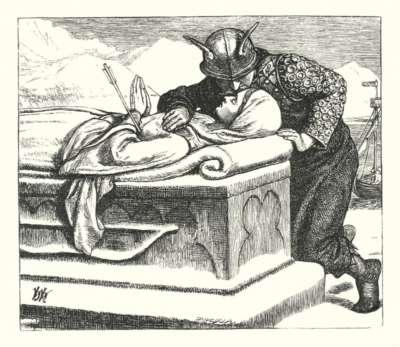 Oriana Ballad (gravür) by William Henry (after) Hunt