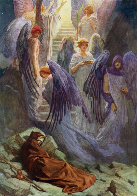 Yakup'un Rüyası (renkli taş) by William Henry (after) Margetson