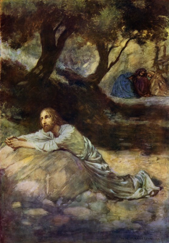 Getsemani Bahçesi (renkli taş) by William Henry (after) Margetson