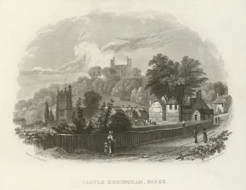 Hedingham Kalesi, Essex by William Henry Bartlett