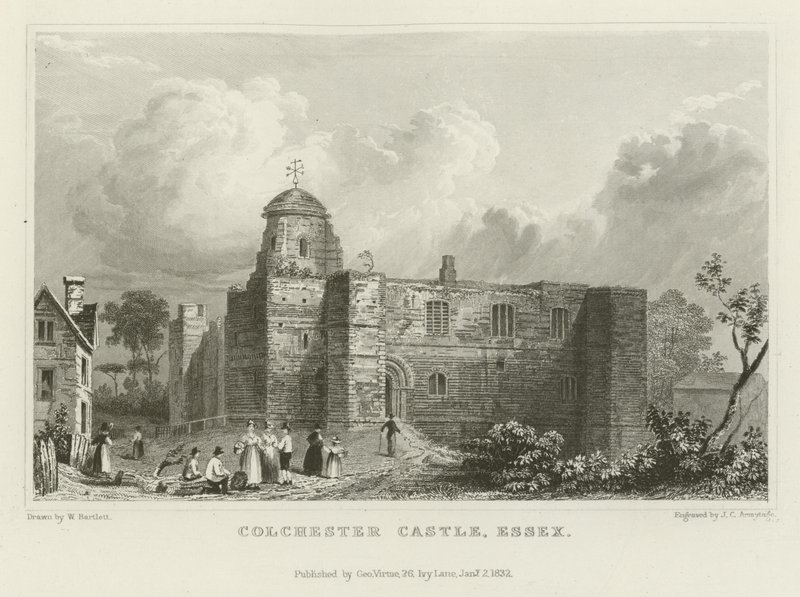 Colchester Kalesi, Essex by William Henry Bartlett