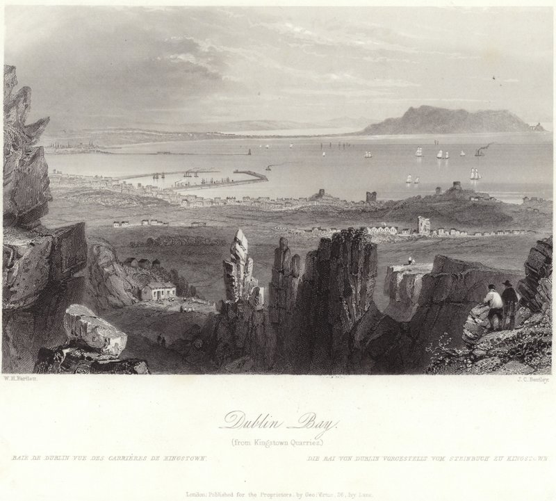 Dublin Bay from Kingstown Quarries  by William Henry Bartlett