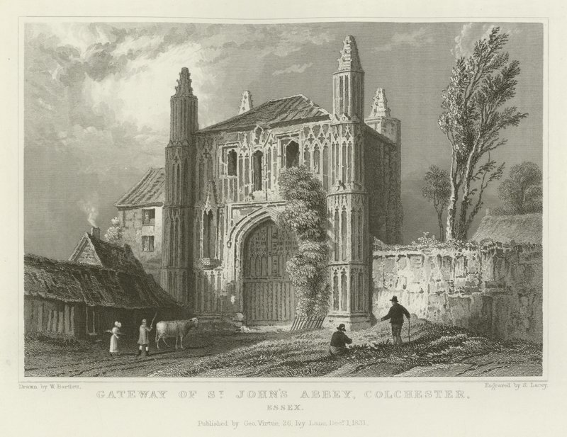 Aziz John Manastırı Ağ Geçidi, Colchester, Essex by William Henry Bartlett