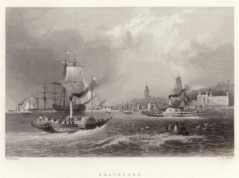 mezarlık by William Henry Bartlett