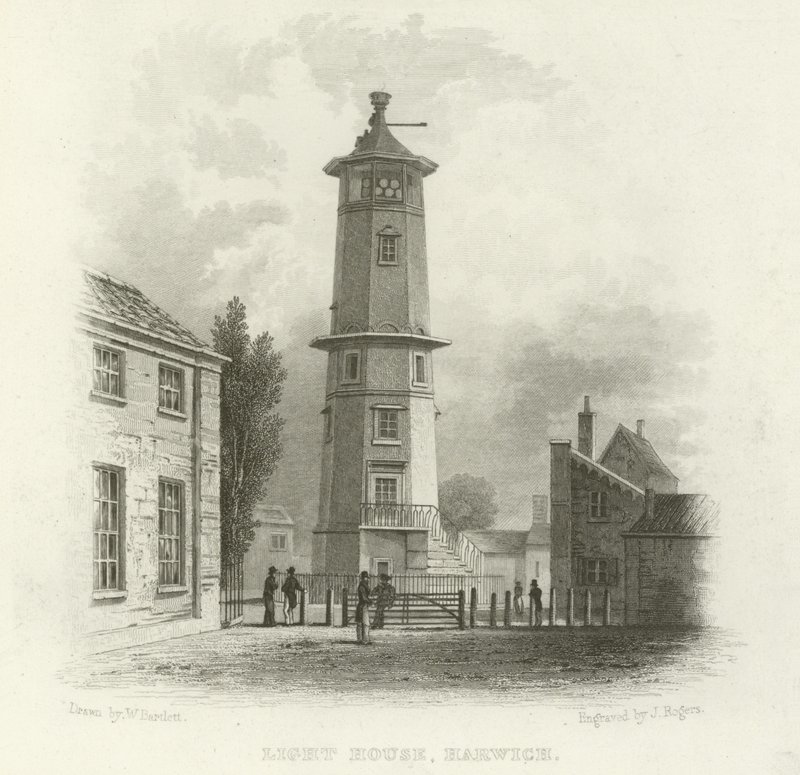 Işık Evi, Harwich by William Henry Bartlett