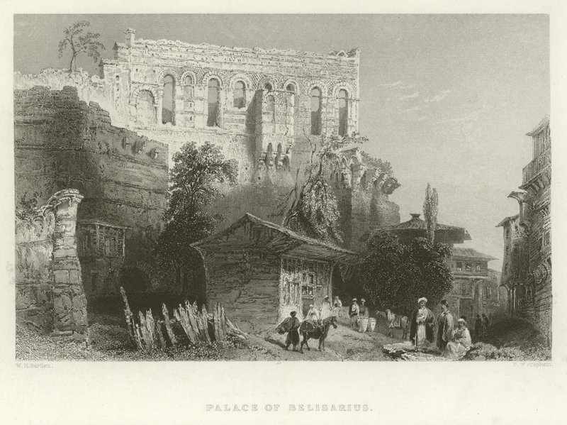 Palace of Belisarius, Constantinople  by William Henry Bartlett