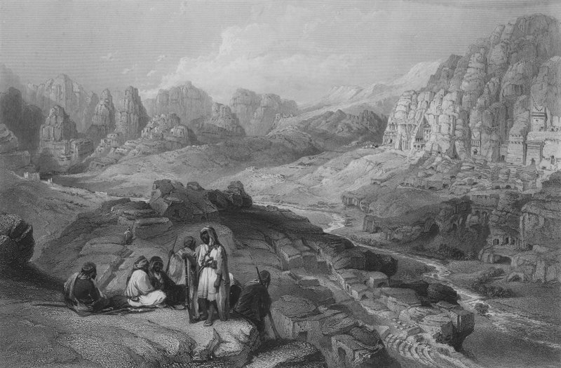 Petra, Şehrin Yeri, Jeremiah XLIX by William Henry Bartlett