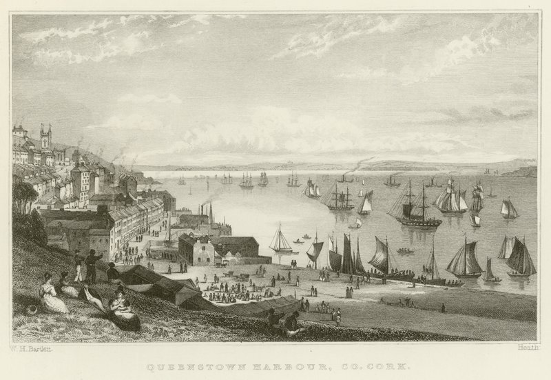 Queenstown limanı by William Henry Bartlett