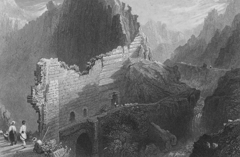 Ruined Walls of Antioch, the Ancient Anathoth  by William Henry Bartlett