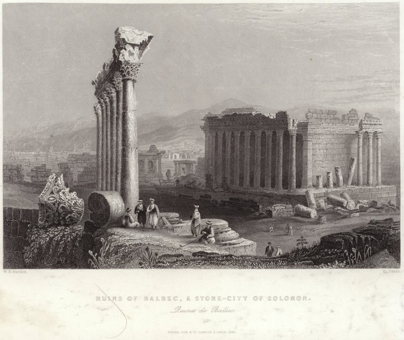 Balbec Harabeleri by William Henry Bartlett