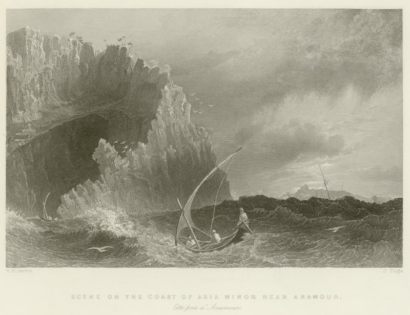 Küçük Asya sahilinde sahne by William Henry Bartlett