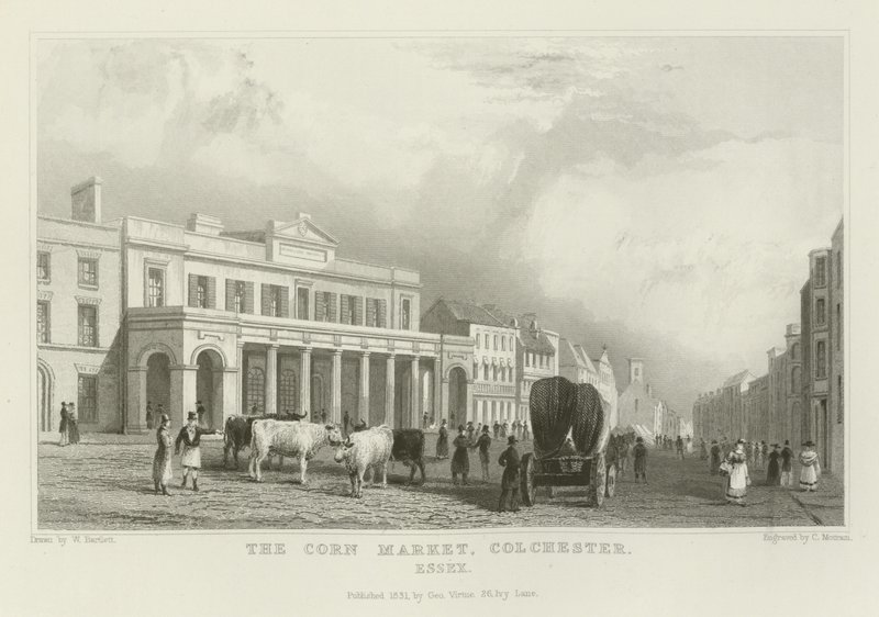 Mısır Pazarı, Colchester, Essex by William Henry Bartlett