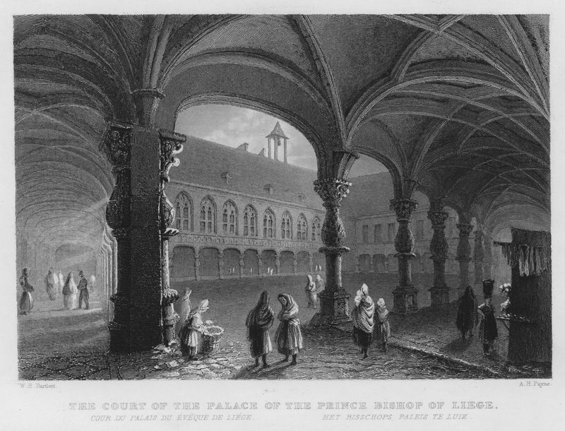 Liege Prensi Piskoposu Sarayı Sarayı (gravür) by William Henry Bartlett
