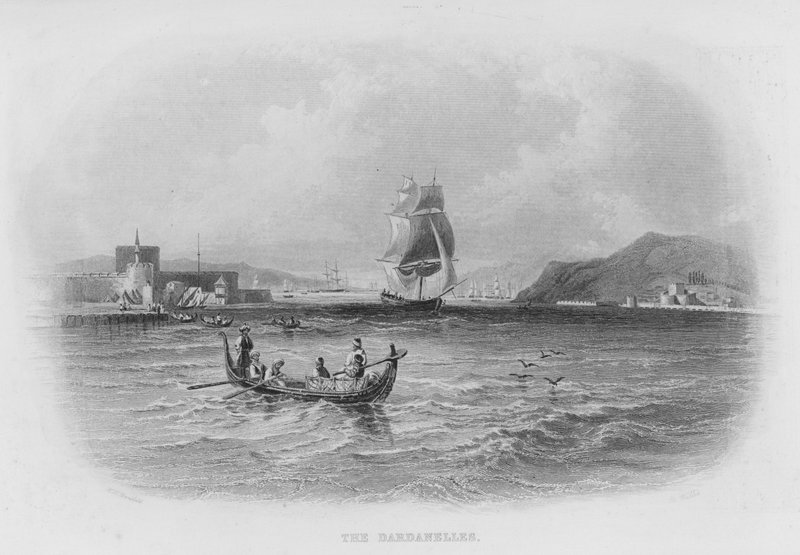 Çanakkale Boğazı (gravür) by William Henry Bartlett