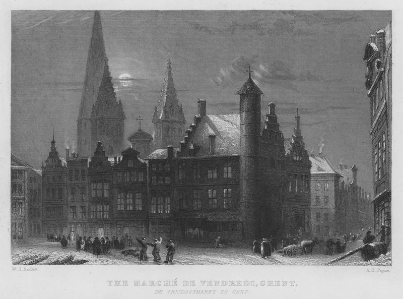 Cuma Mart, Gent (gravür) by William Henry Bartlett