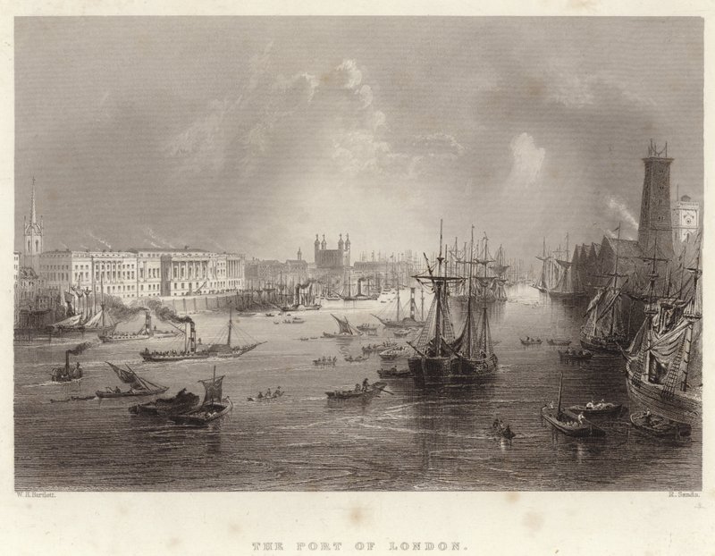 Londra Limanı by William Henry Bartlett
