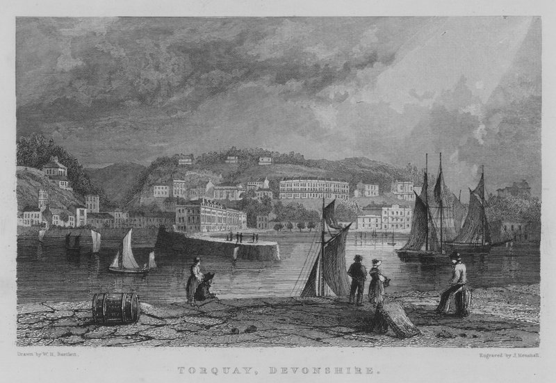 Torquay, Devonshire (gravür) by William Henry Bartlett