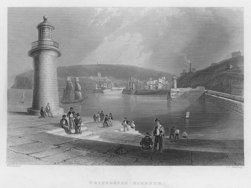 Whitehaven Limanı (gravür) by William Henry Bartlett