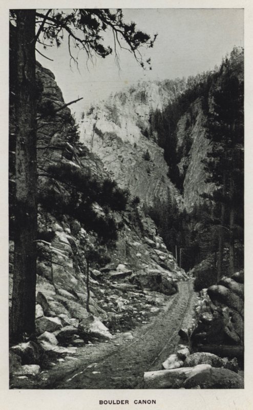Colorado Kanyonları: Boulder Canon (s/b fotoğraf) by William Henry Jackson