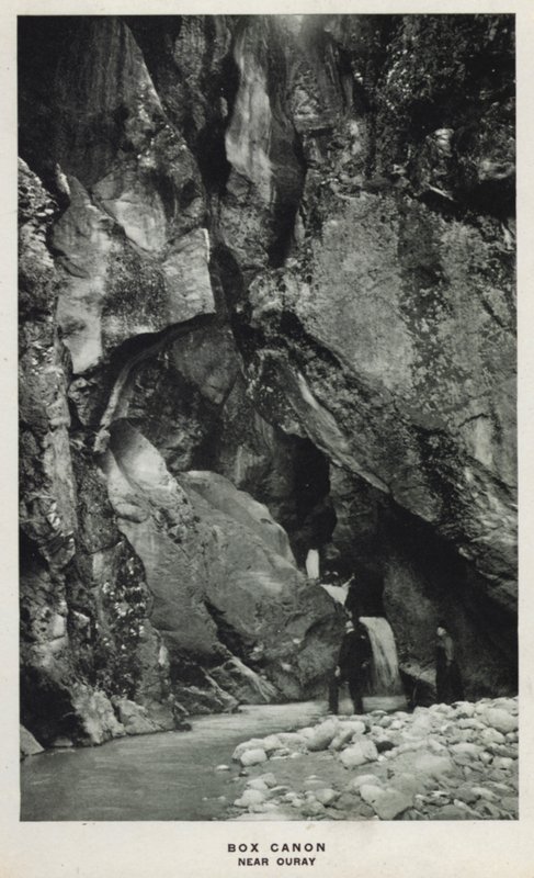 Colorado Kanyonları: Box Canon, Ouray Yakınında (s/b fotoğraf) by William Henry Jackson