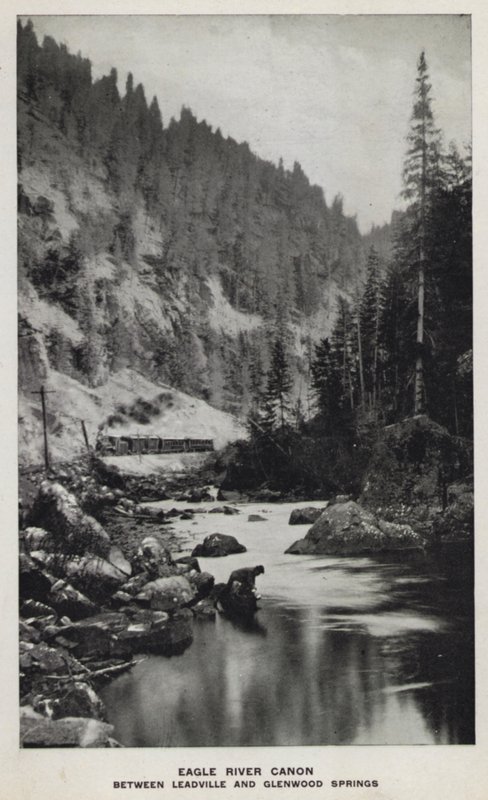 Colorado Kanyonları: Eagle River Canon, Leadville ve Glenwood Springs Arasında (s/b fotoğraf) by William Henry Jackson