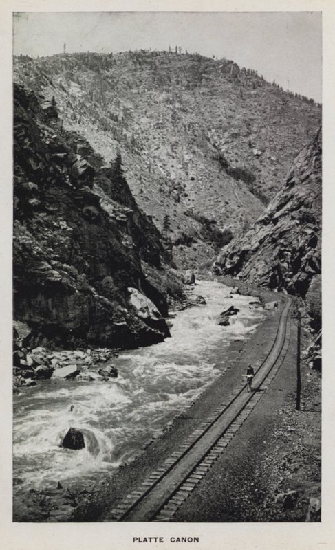 Colorado Kanyonları: Platte Canon (s/b fotoğraf) by William Henry Jackson