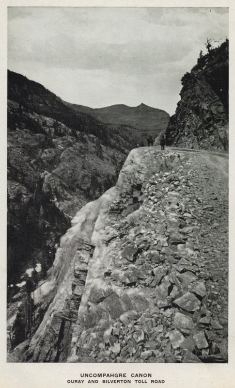 Colorado Kanyonları: Uncompahgre Canon, Ouray ve Silverton Toll Road (s/b fotoğraf) by William Henry Jackson