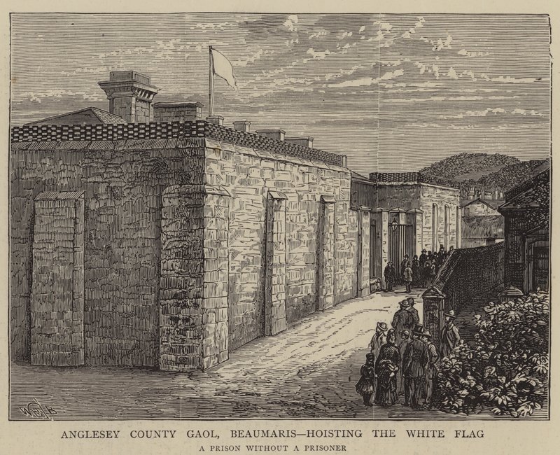 Anglesey County Hapishanesi, Beaumaris, Beyaz Bayrağa ev sahipliği yapıyor by William Henry James Boot
