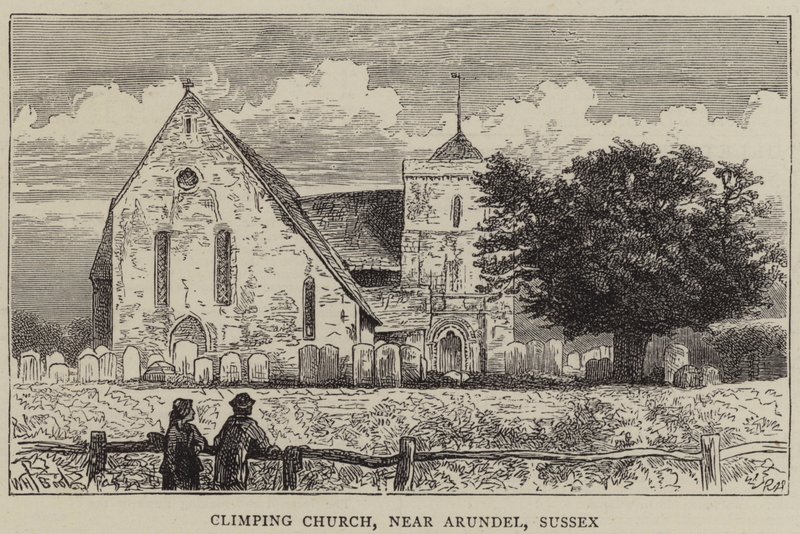 Arundel, Sussex yakınlarındaki Tırmanma Kilisesi by William Henry James Boot