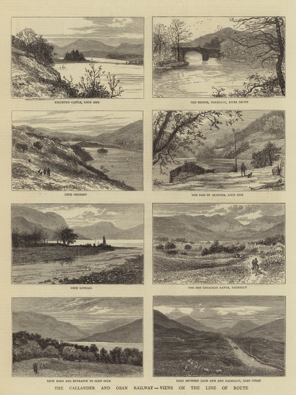 Callander ve Oban Demiryolu, Güzergah Hattı Üzerinden Görünümler by William Henry James Boot