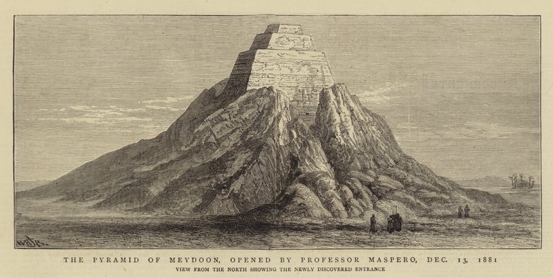 Profesör Maspero tarafından açılan Meydoon Piramidi, 13 Aralık 1881 by William Henry James Boot