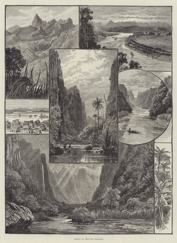 Fiji Adaları Manzaraları by William Henry James Boot