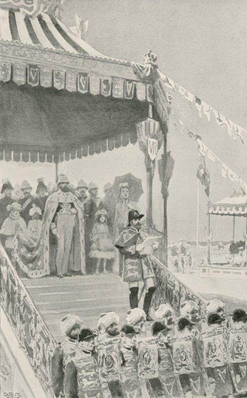 The Queen being Proclaimed Empress of India at Delhi  by William Henry Margetson