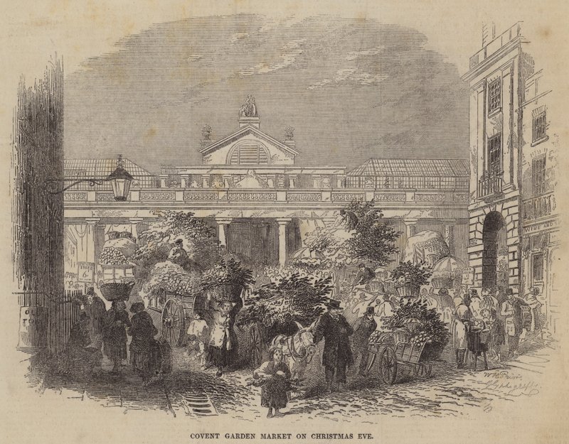 Noel arifesinde Covent Garden Pazarı by William Henry Pike