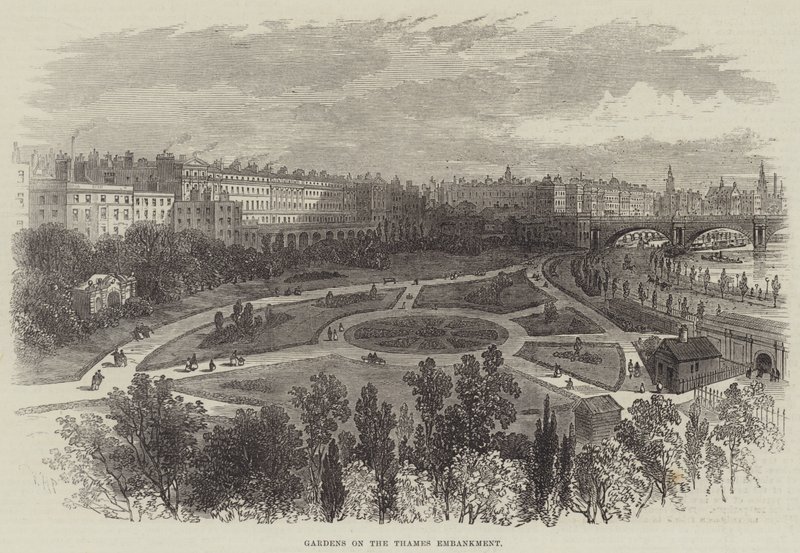 Thames Bentindeki Bahçeler by William Henry Pike