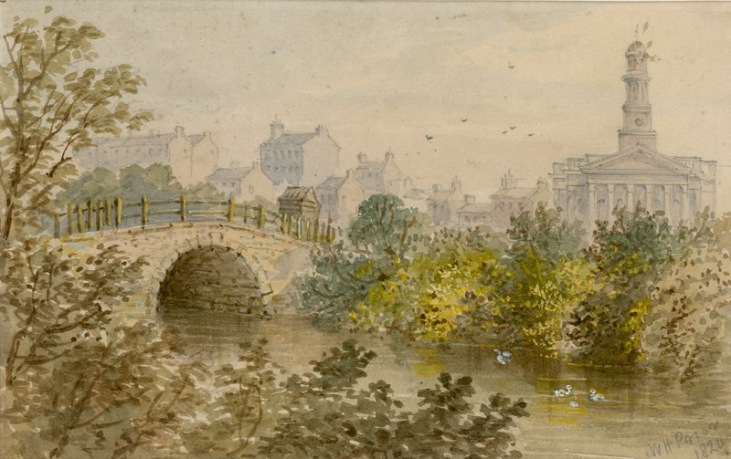 Gölün üzerindeki eski köprü, Regent's Park, Londra by William Henry Prior